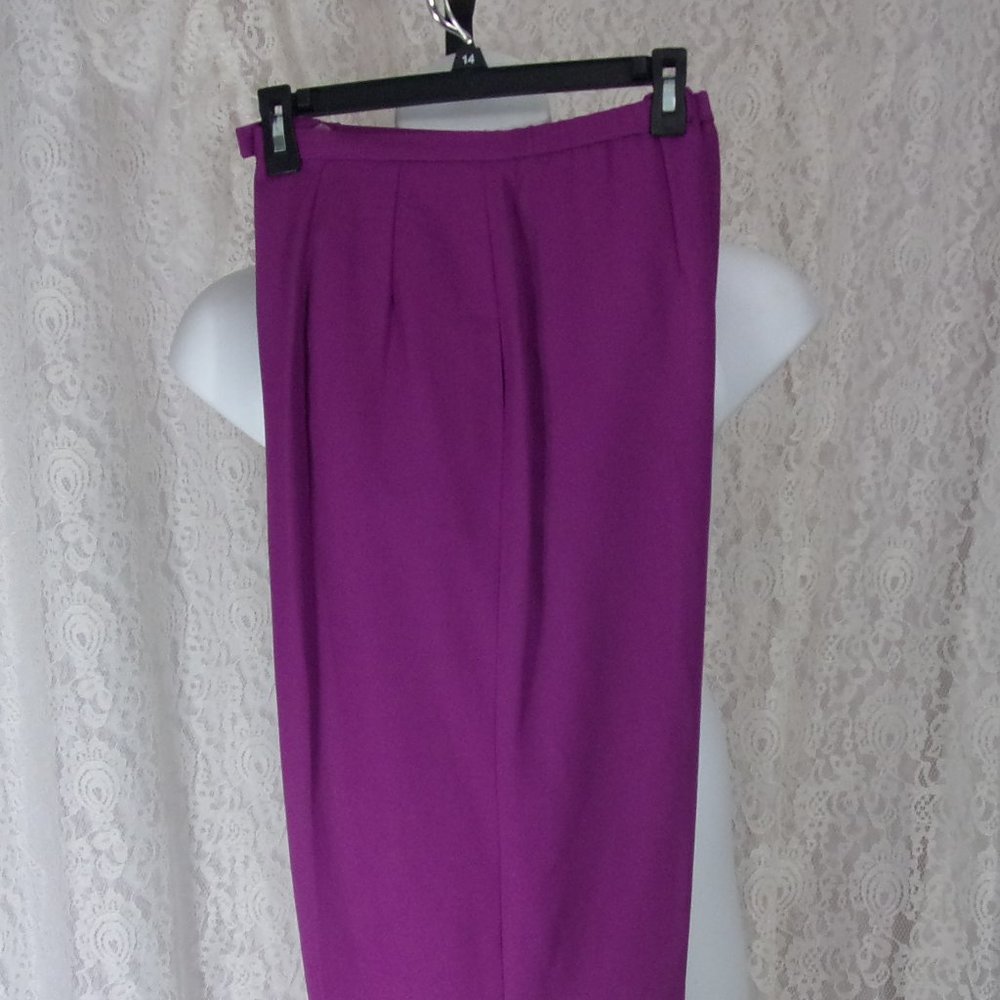 Harve Benard Purple Dress Slacks Pants Fully Lined NWOT Size 12